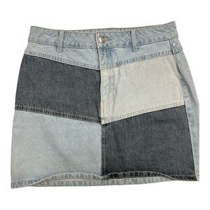 Wild Fable Women Patchwork Denim Mini Skirt Size 6